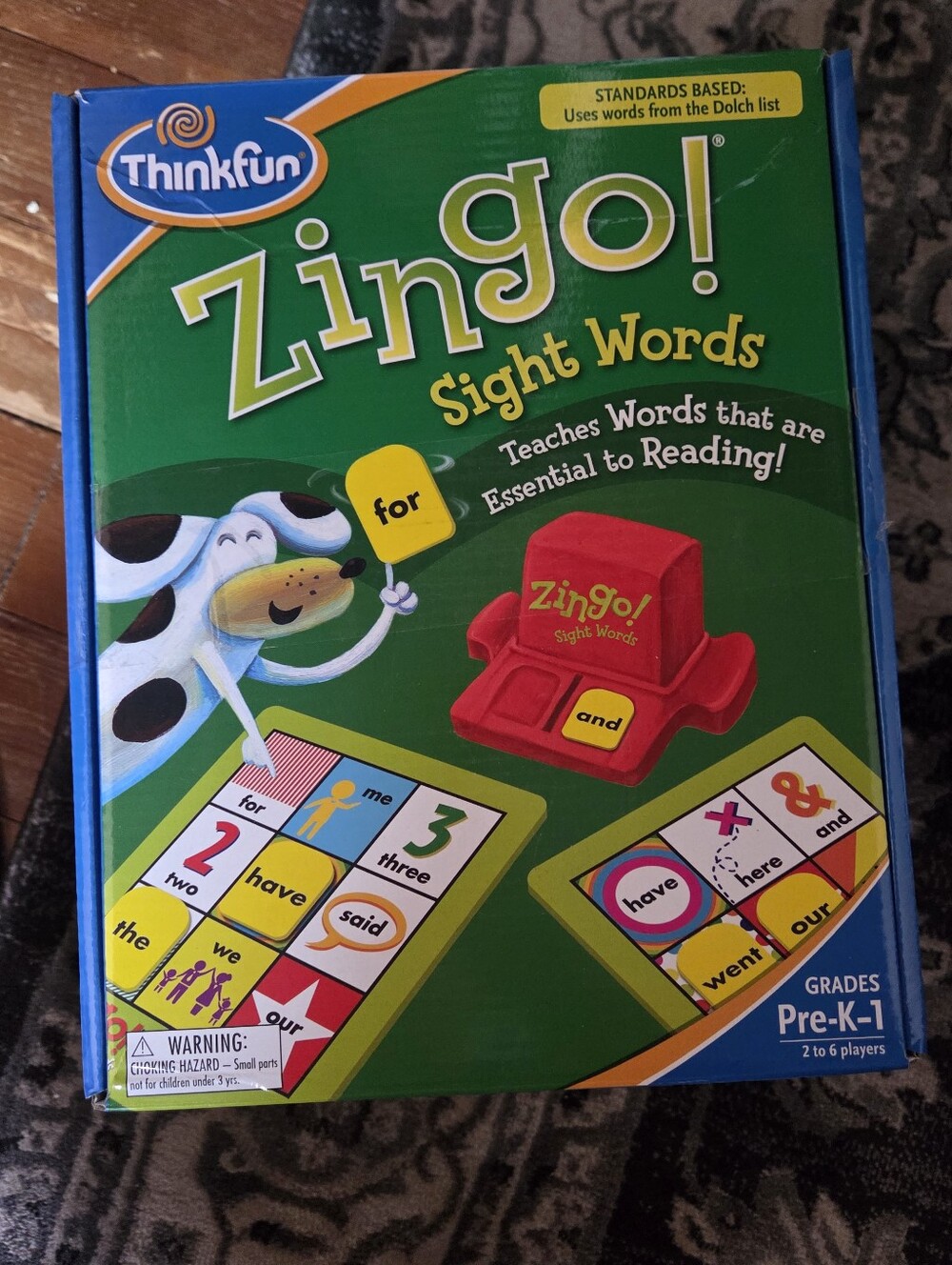 ThinkFun Zingo! Sight Words Game - Green with Red and Yellow Accents
